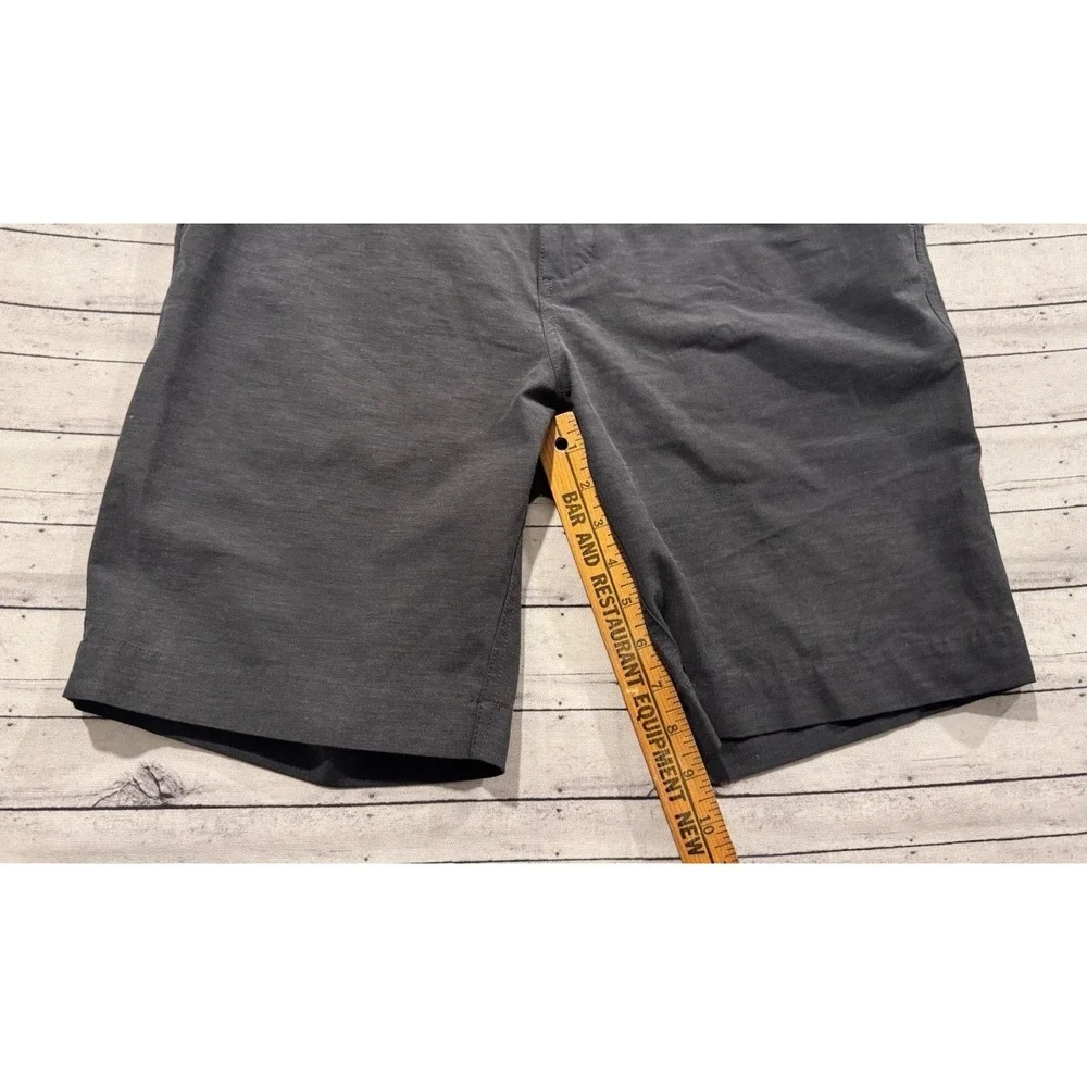 FAHERTY Mens All Day Short Sz 32 Gray Stretch Drawstring Zip Pocket 9
